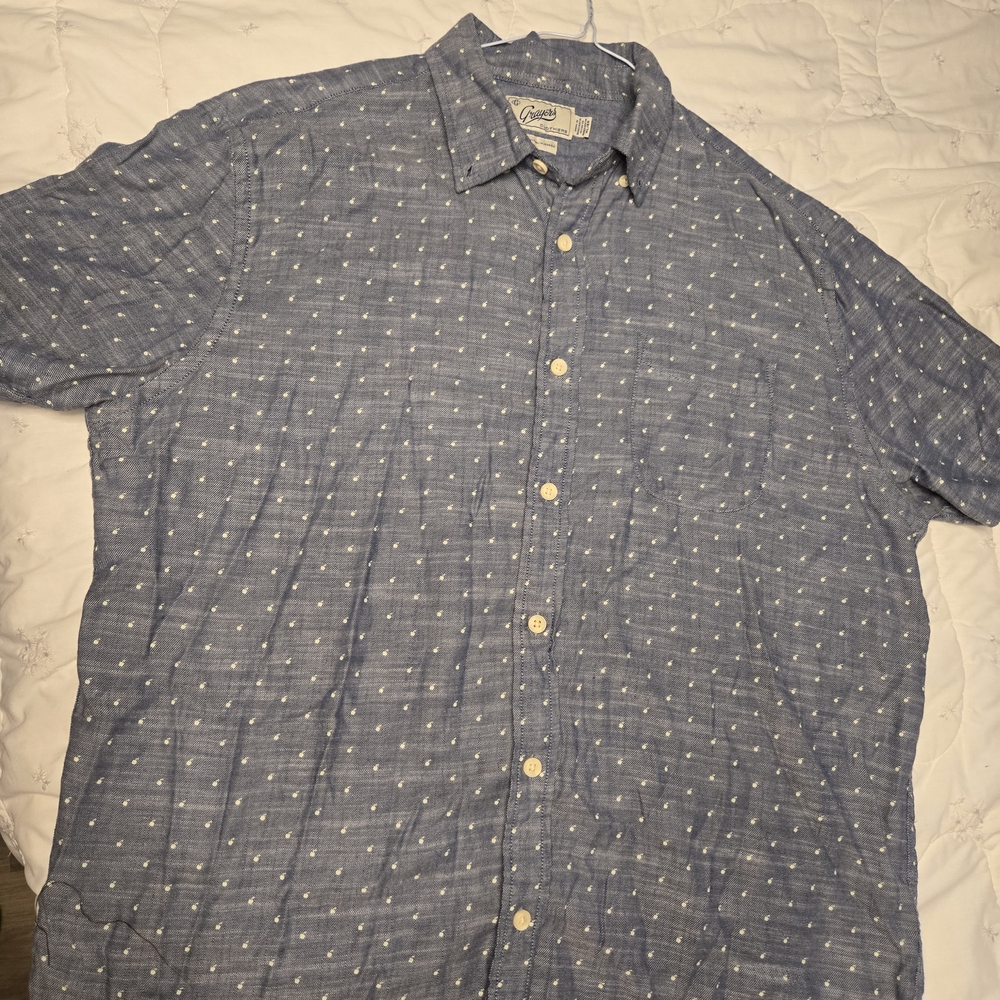 Grayers Chambray Blue Casual Shirt
